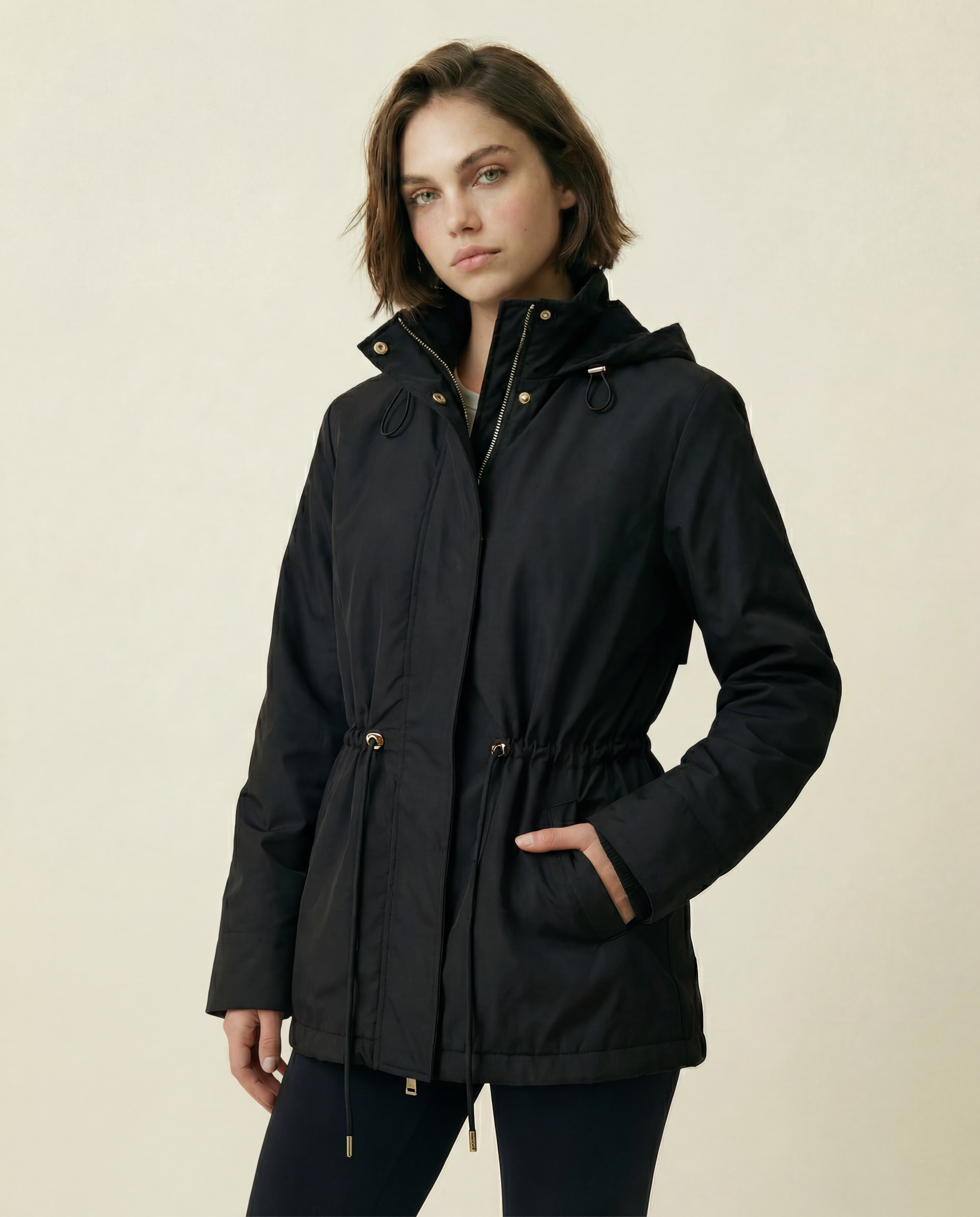 Barnett Women's Black Hooded Parka – ROAVE