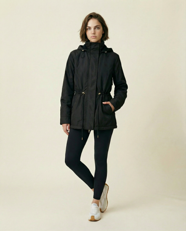Barnett Women's Black Hooded Parka