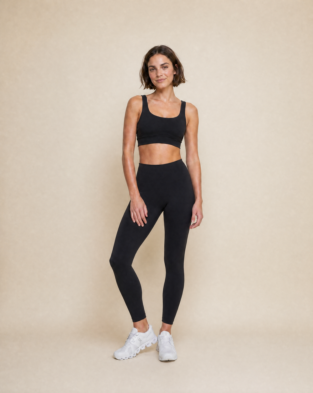 High-Waisted Black Sports Leggings