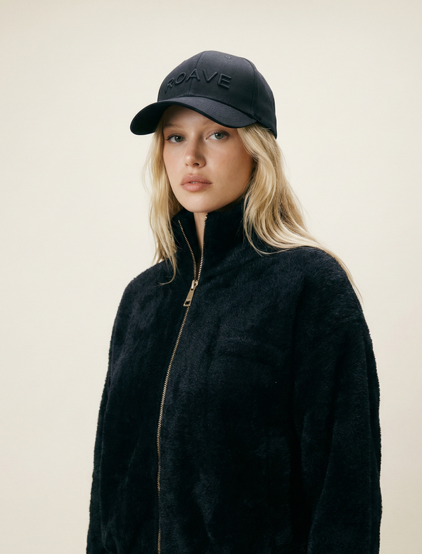 Steffi Women's Black Canvas Snapback Hat