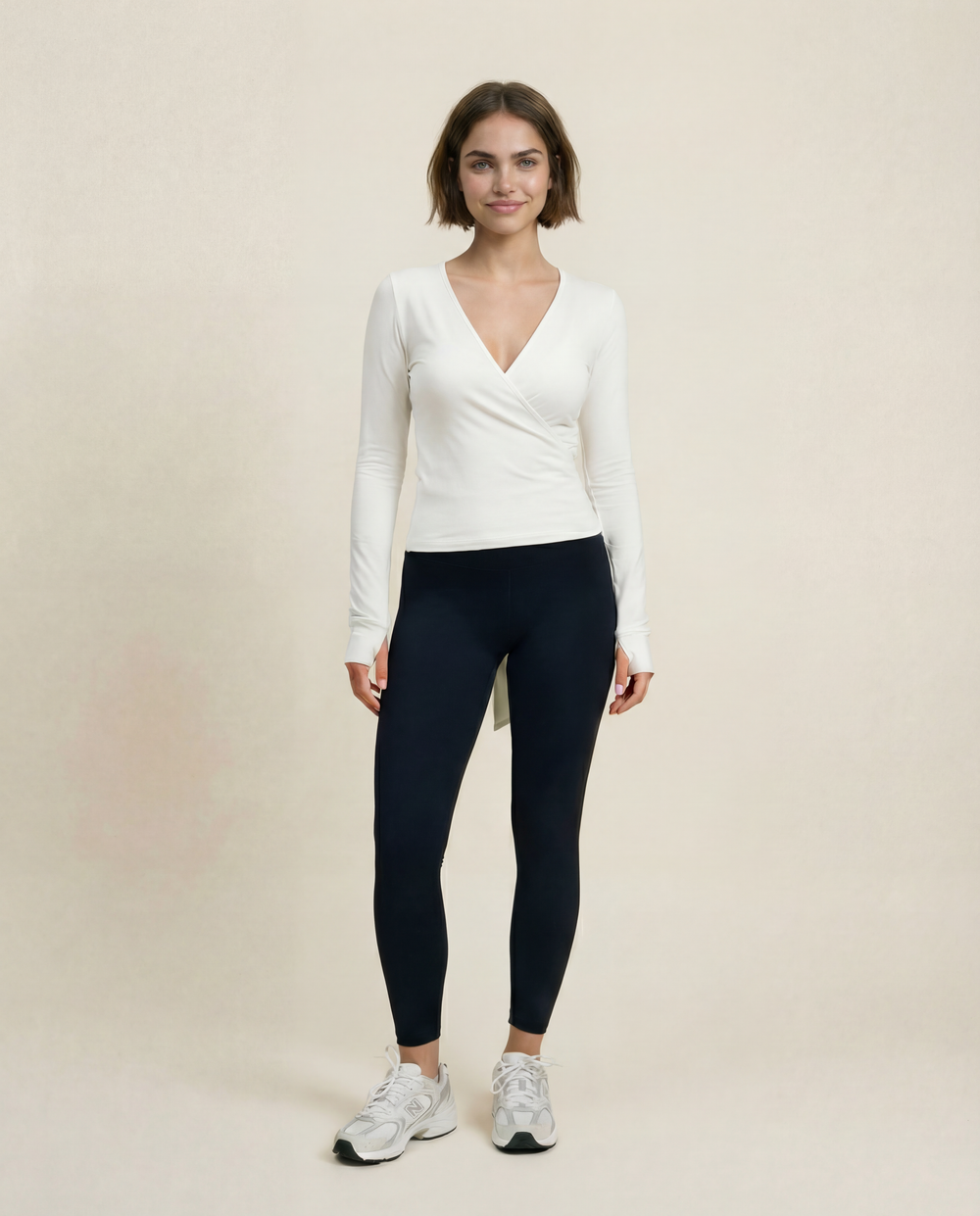 Bex Women's White Wrap Ballet Top