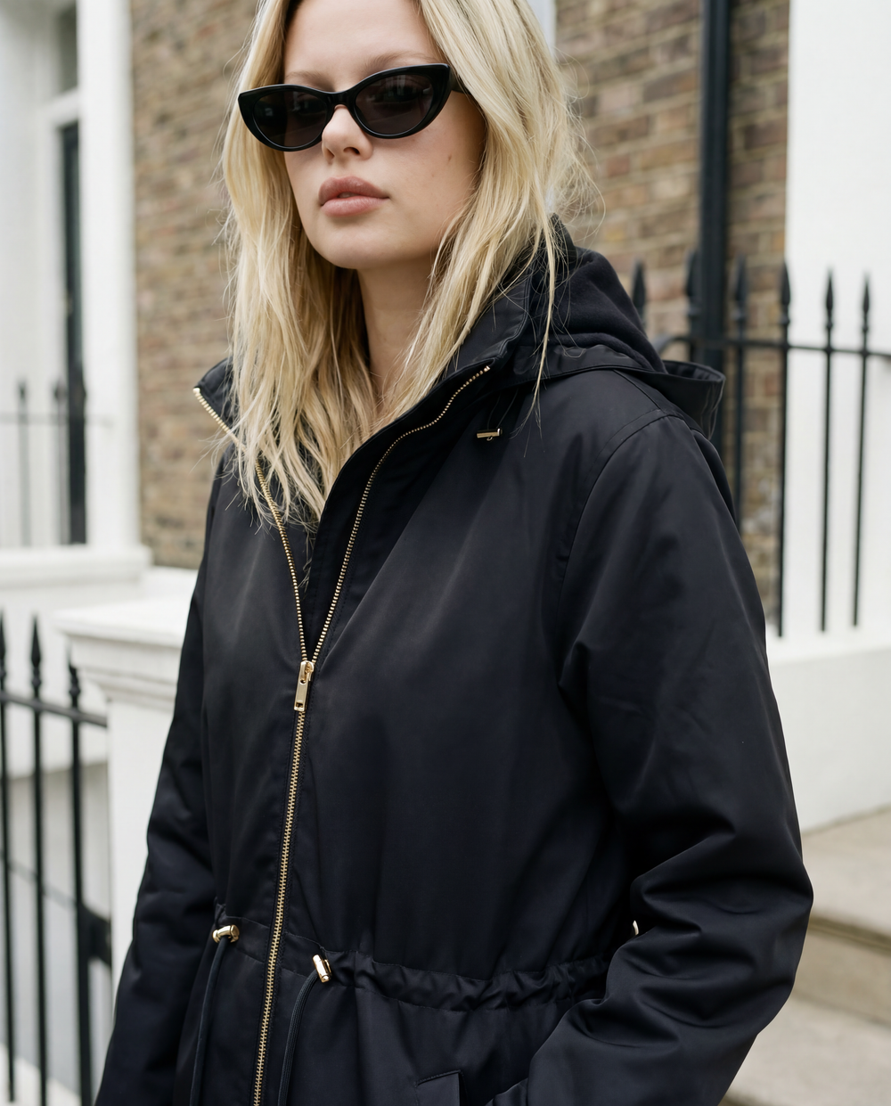 Barnett Women's Black Hooded Parka