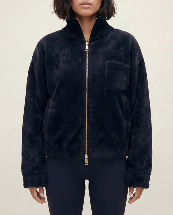 Everyday Emma Women's Soft Black Double Zip Cardigan