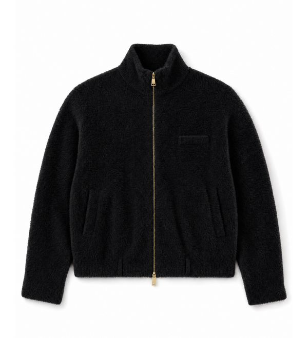 Everyday Emma Women's Soft Black Double Zip Cardigan
