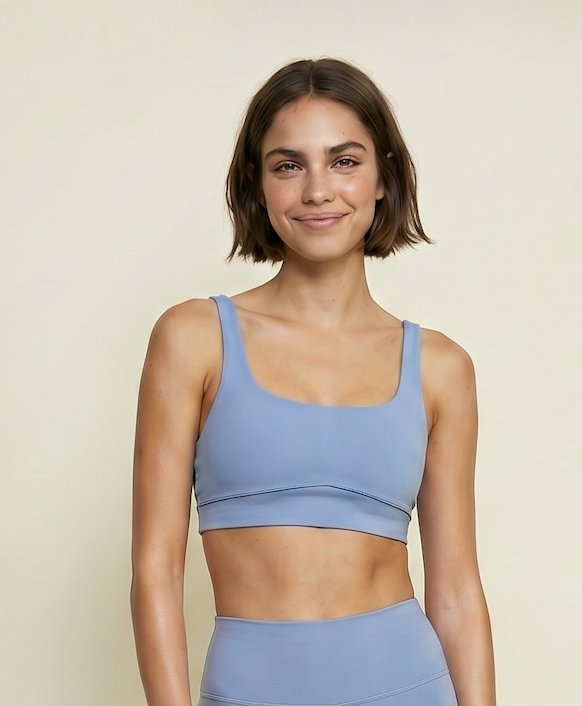 Sculpt Scoop-Neck Light Blue Sports Bra PRE-ORDER
