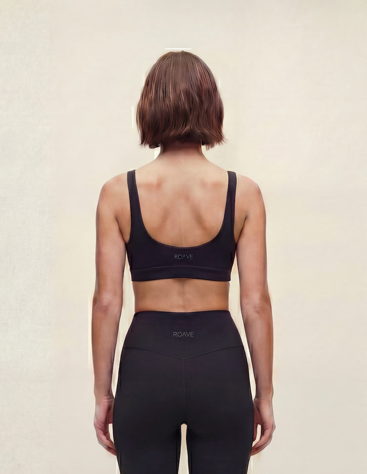 Sculpt Scoop-Neck Black Sports Bra PRE-ORDER