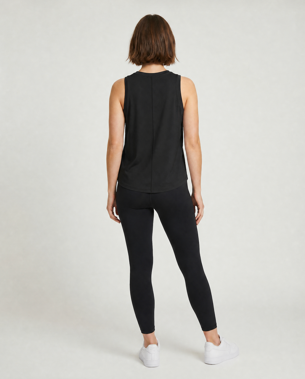 Women's High-Neck Black Vest Top