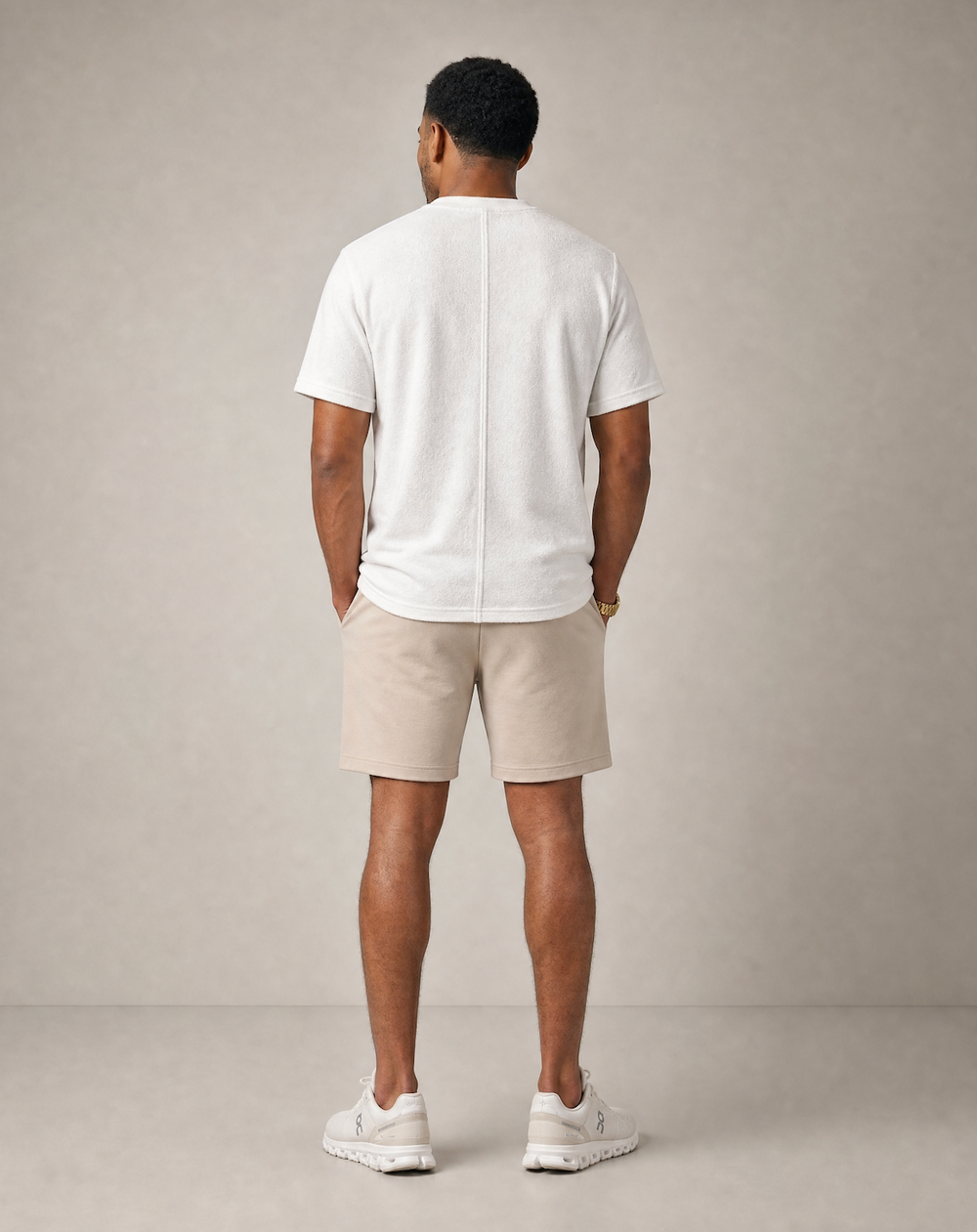 Mens White Toweling T-Shirt *PRE ORDER