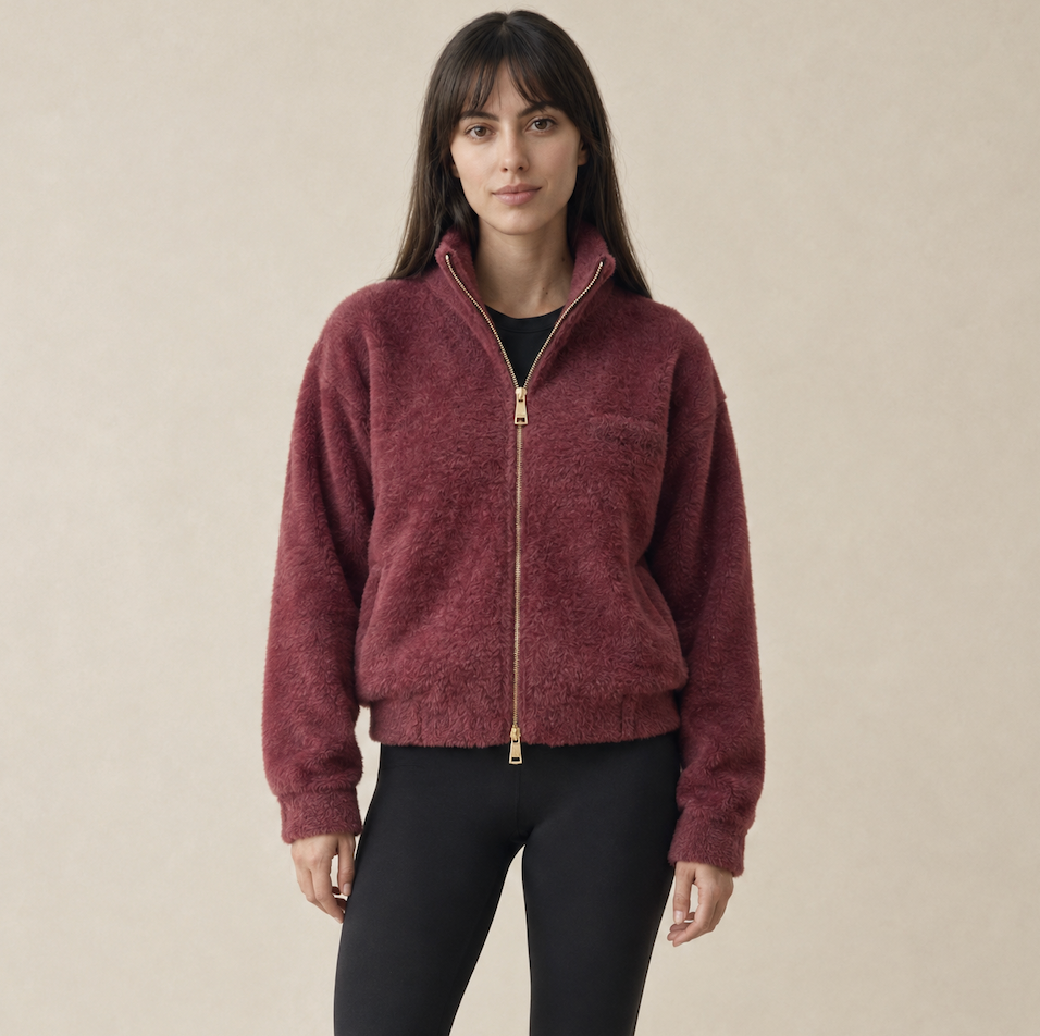 Everyday Emma Women's Burgundy Double Zip Cardigan - PRE- ORDER*