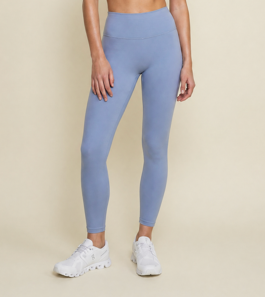 High-Waisted Sports Leggings in Light Blue
