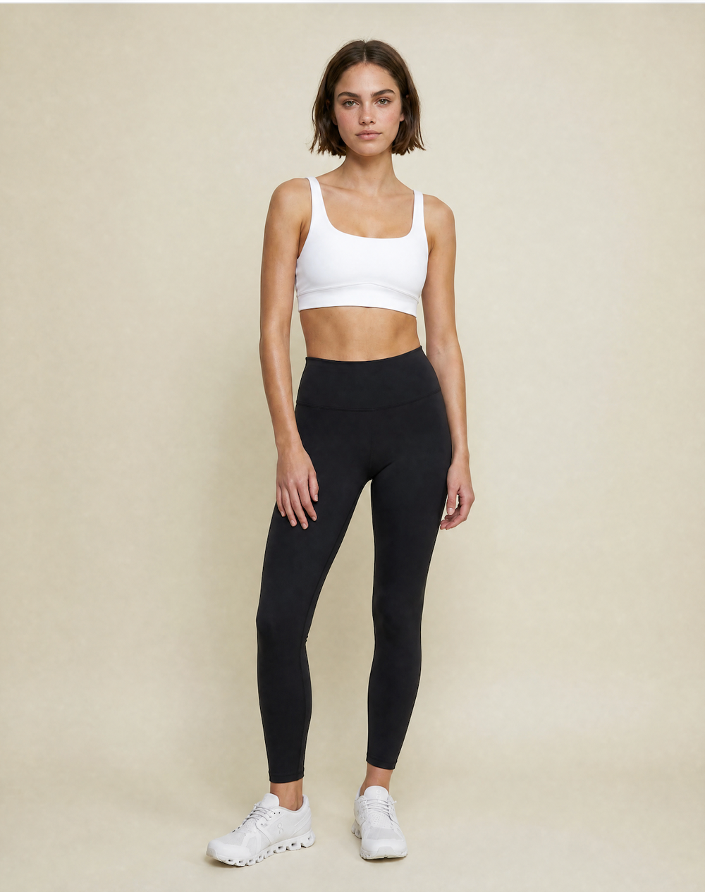 Sculpt Scoop-Neck White Sports Bra PRE-ORDER