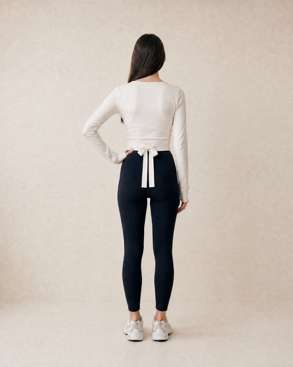 Bex Women's White Wrap Ballet Top