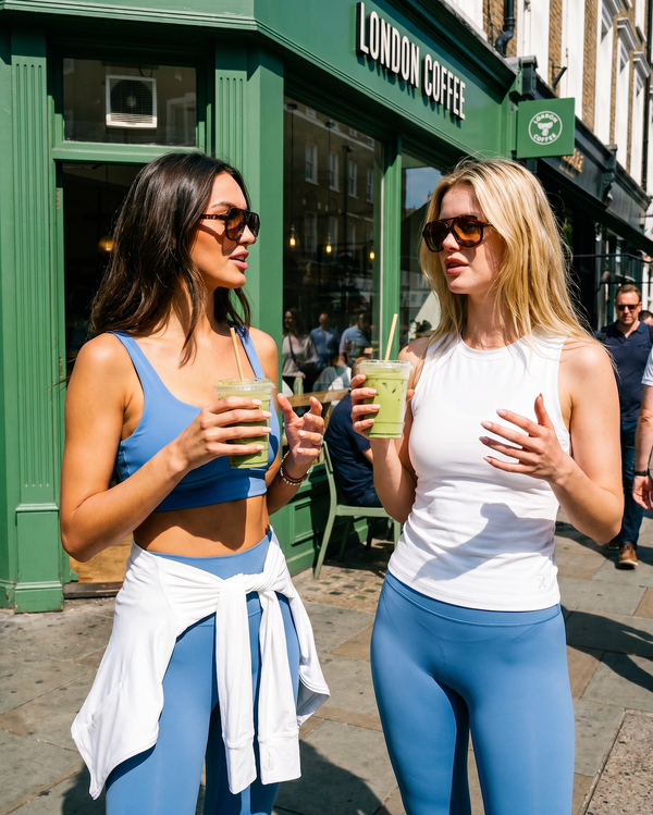 Sculpt Scoop-Neck Light Blue Sports Bra