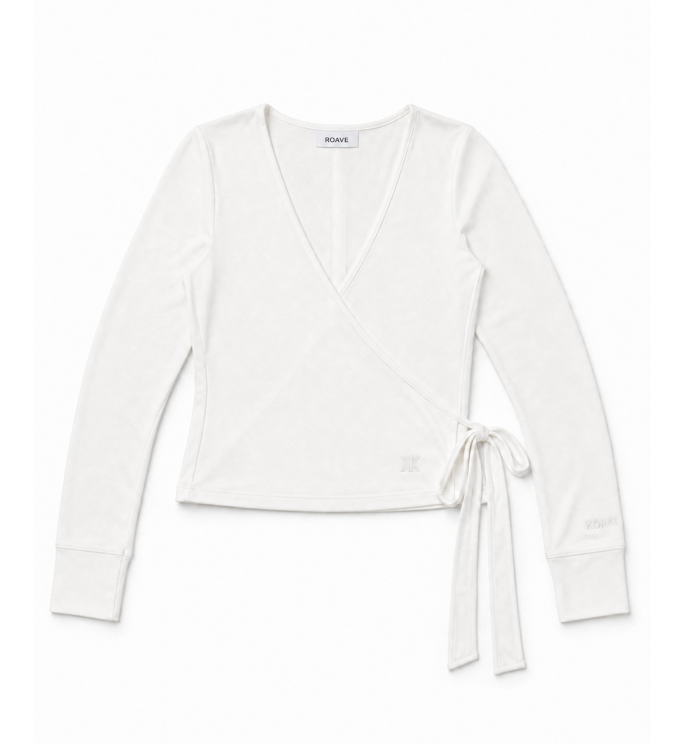 Bex Women's White Wrap Ballet Top