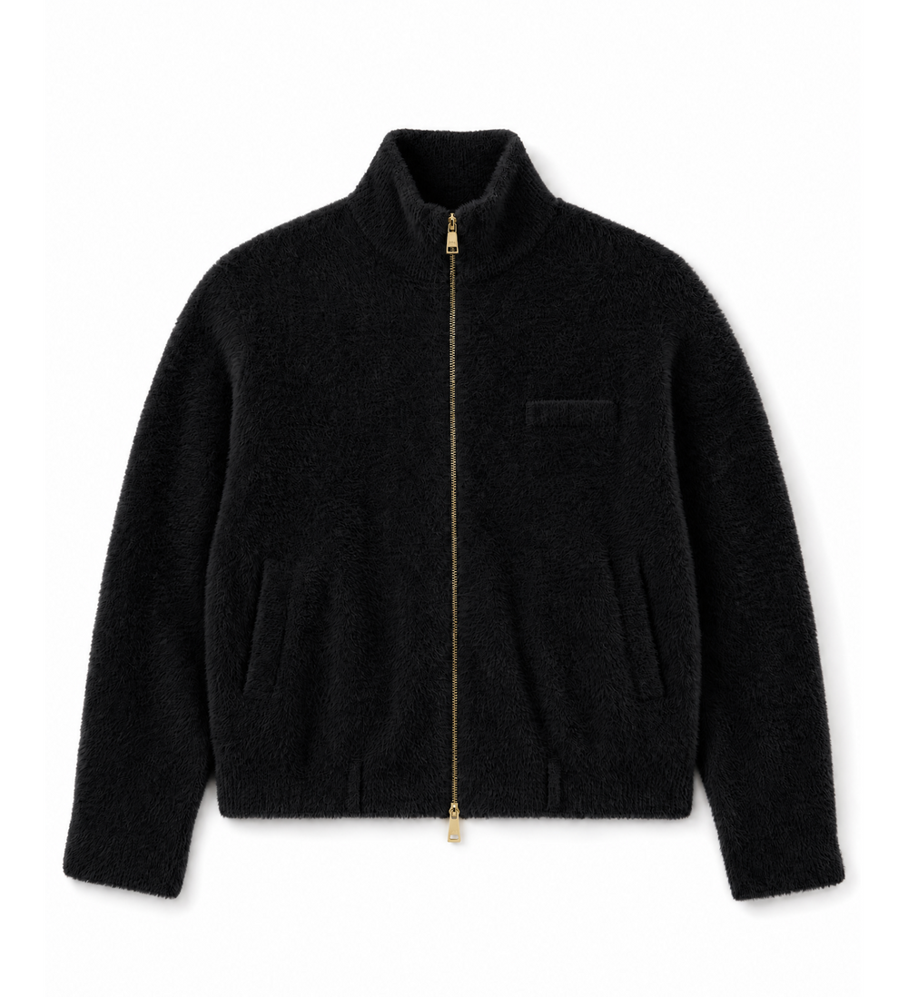 Everyday Emma Women's Soft Black Double Zip Cardigan