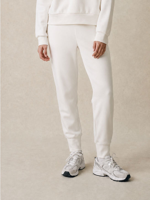 Women's White Slim Cuffed Tracksuit Bottoms *PRE ORDER
