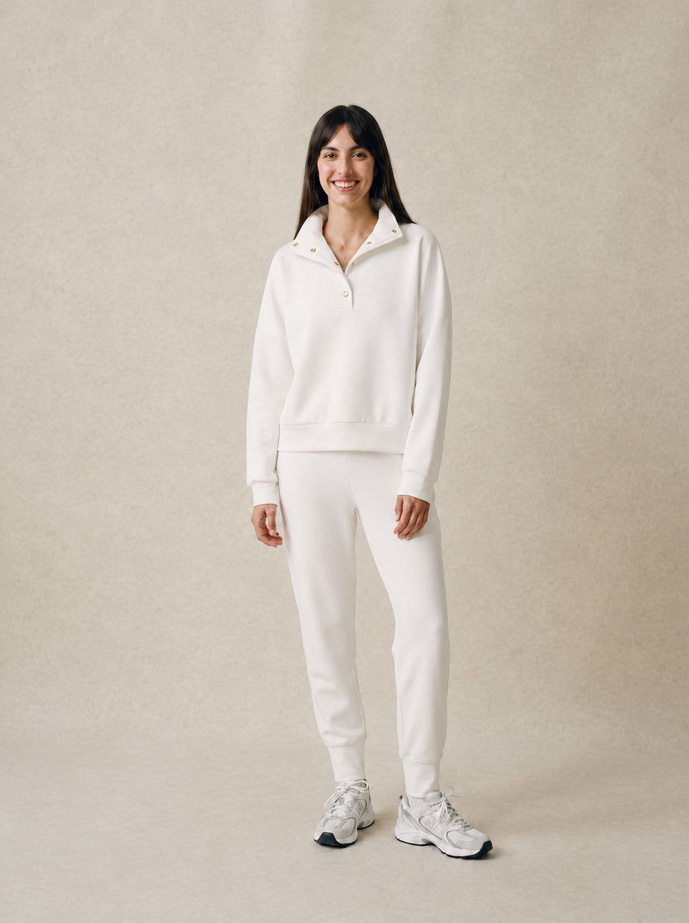 Women's White Slim Cuffed Tracksuit Bottoms *PRE ORDER