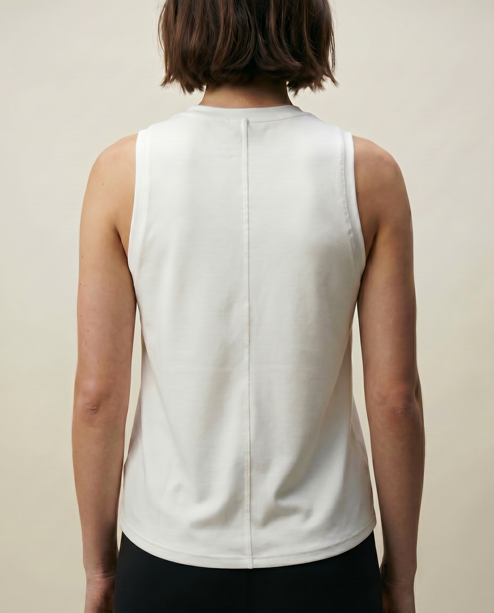 White Women's High- Neck Vest Top