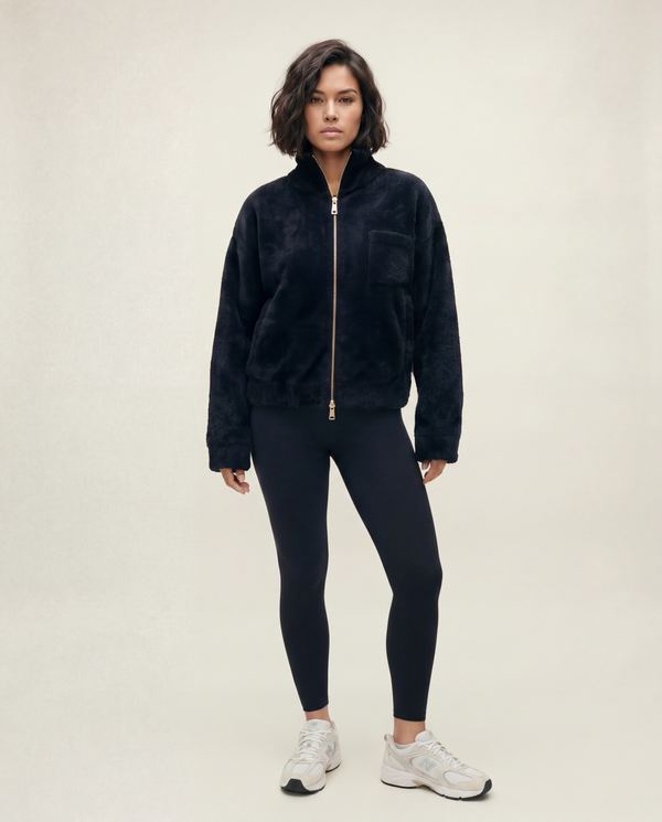 Everyday Emma Women's Soft Black Double Zip Cardigan